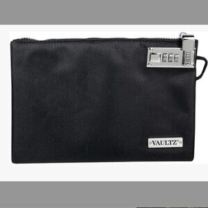 NWT Vaultz Locking Accessories Pouch, 7x10, Black